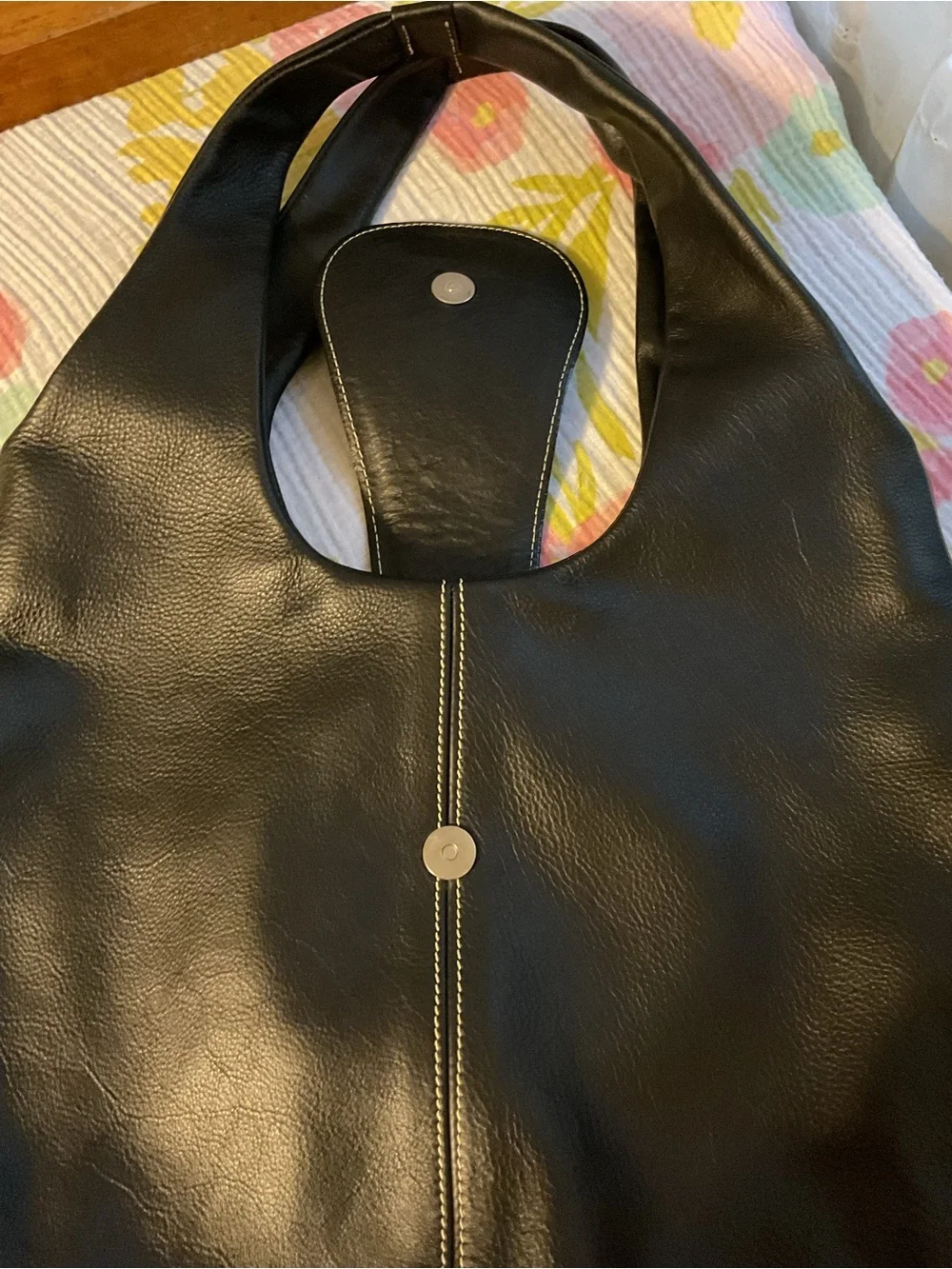 Pulicati Black Hobo Shoulder Bag